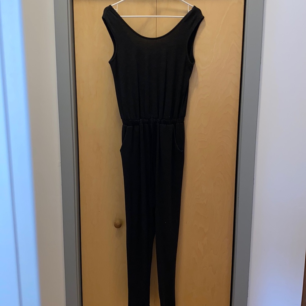 Gray cotton jumpsuit